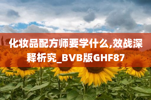 化妆品配方师要学什么,效战深释析究_BVB版GHF87