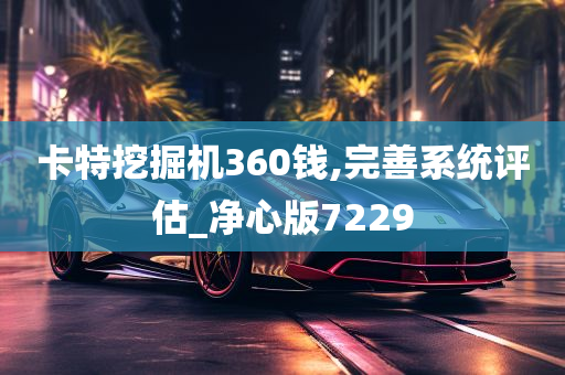 卡特挖掘机360钱,完善系统评估_净心版7229