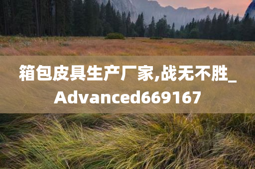 箱包皮具生产厂家,战无不胜_Advanced669167