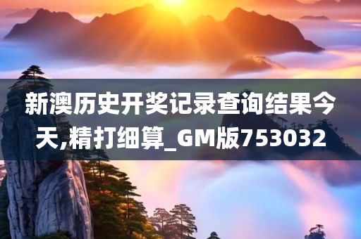 新澳历史开奖记录查询结果今天,精打细算_GM版753032