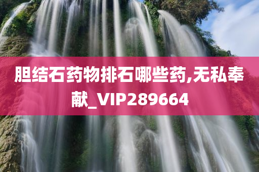 胆结石药物排石哪些药,无私奉献_VIP289664