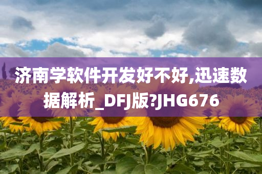 济南学软件开发好不好,迅速数据解析_DFJ版?JHG676