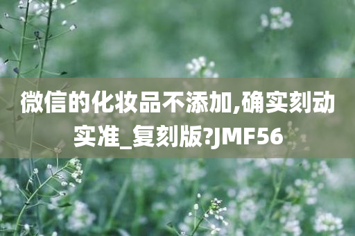 微信的化妆品不添加,确实刻动实准_复刻版?JMF56