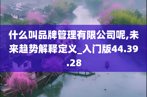 什么叫品牌管理有限公司呢,未来趋势解释定义_入门版44.39.28