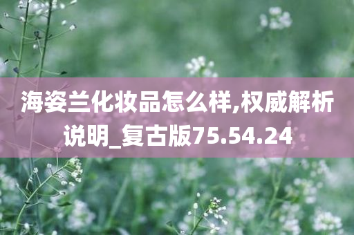 海姿兰化妆品怎么样,权威解析说明_复古版75.54.24