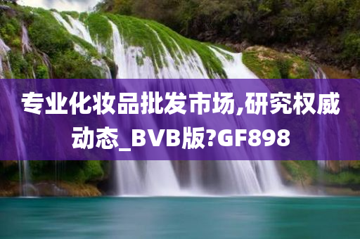 专业化妆品批发市场,研究权威动态_BVB版?GF898