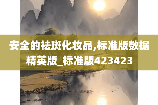 安全的祛斑化妆品,标准版数据精英版_标准版423423