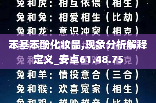 苯基苯酚化妆品,现象分析解释定义_安卓61.48.75