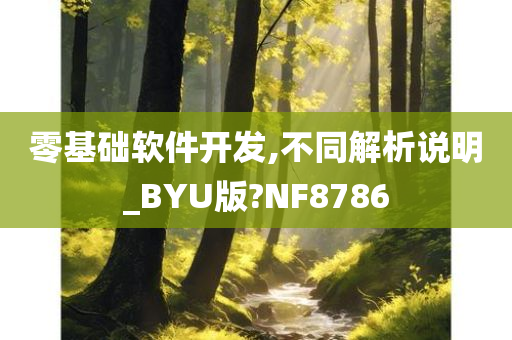 零基础软件开发,不同解析说明_BYU版?NF8786